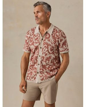 Faherty Short-Sleeve Sweater Shirt - Natural