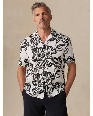 Faherty Short-Sleeve Linen Camp Shirt - Brown