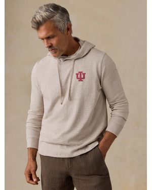 Faherty Indiana College Sunwashed Organic Hoodie - Natural