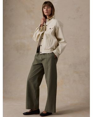 Faherty Cotton Twill Drawstring Pants - Blue