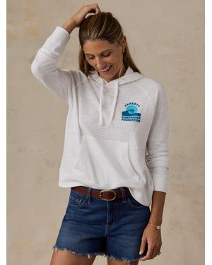 Faherty X Surfrider Sunwashed Organic Hoodie - White