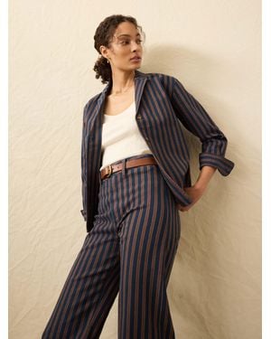 Faherty Twill Tide Camp Shirt - Blue