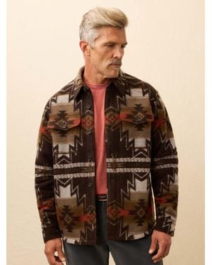 Faherty Doug Good Feather Range Fleece Lined Cpo - Brown