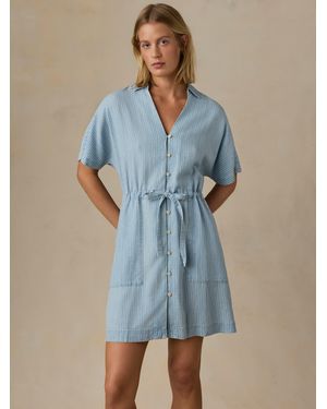 Faherty Tried & True Oakley Dress - Blue