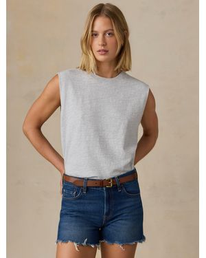 Faherty Sunwashed Organic Muscle Tank - Blue