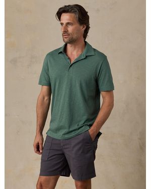 Faherty Sunwashed T-Shirt Polo - Green