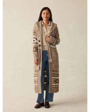 Faherty Steven Paul Judd Chahtah Hooded Duster Sweater - Natural
