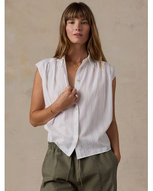 Faherty Heirloom Dobby Lucia Top - White