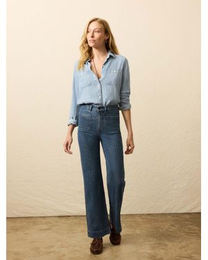 Faherty Sunwashed Denim Patch Pocket Pants - Blue