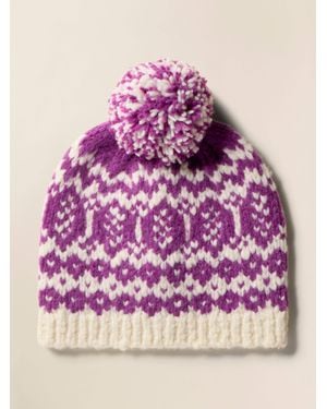 Faherty Valley Fairisle Pom Beanie - Pink