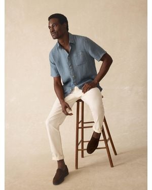 Faherty Short Sleeve Laguna Linen Shirt - Natural