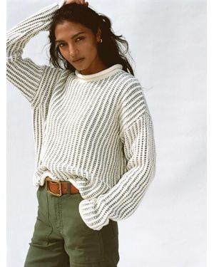 Faherty Heirloom Cotton Rollneck Jumper - Grey