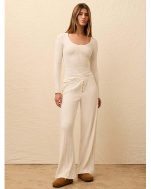 Faherty Paradise Pointelle Trousers - Natural