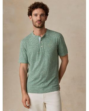 Faherty Short-Sleeve Breeze Henley T-Shirt - Green