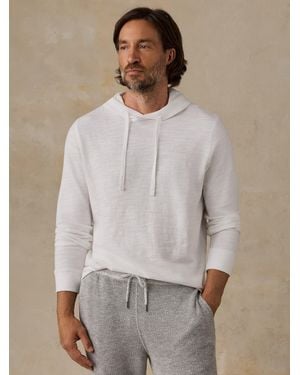 Faherty Sunwashed Organic Hoodie - White