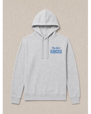 Faherty Ny Knicks Sunwashed Organic Hoodie - Grey