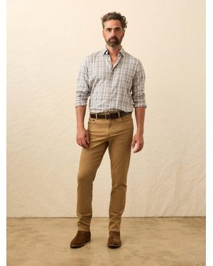 Faherty Stretch Terry 5-Pocket Trousers - Natural