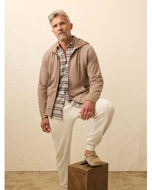 Faherty High Standard Fleece Zip Hoodie - Natural