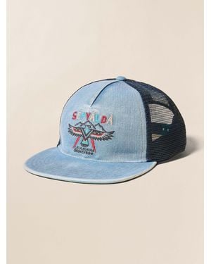 Faherty Steven Paul Judd Thunderbird Denim Hat - Blue