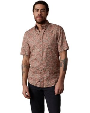 Faherty Short-Sleeve Breeze Shirt - Brown