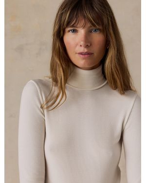 Faherty Featherweight Freestyle Turtleneck T-Shirt - Natural