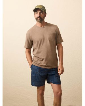 Faherty Sunwashed Pocket T-Shirt - Blue