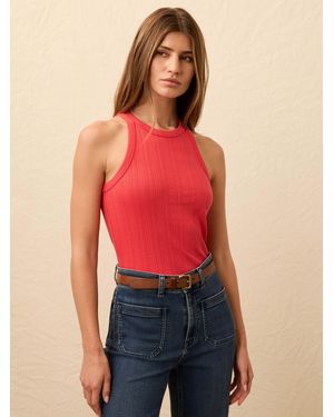 Faherty Paradise Pointelle Tank - Red