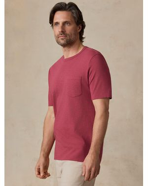 Faherty Sunwashed Regenerative Pocket T-Shirt - Red