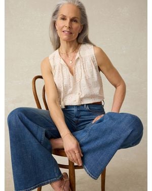 Faherty Skylar Blouse - Natural