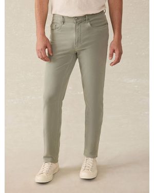 Faherty Stretch Terry 5-Pocket Athletic Fit Trousers - Natural