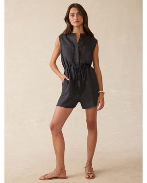 Faherty Mia Romper - Natural