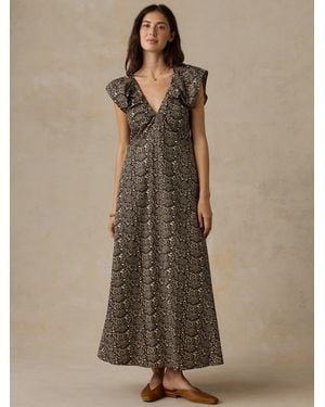 Faherty Coastal Poplin Noa Dress - Natural