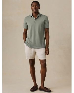 Faherty Essential Linen Short (6.5" - Blue