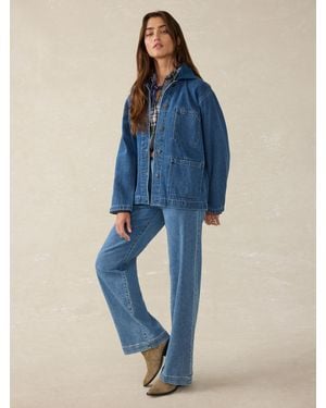 Faherty High Ridge Twill Studio Jacket - Blue
