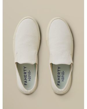 Faherty X Opie Way Slip On Trainer - Natural