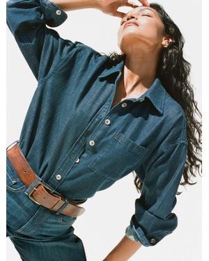 Faherty Sunfair Denim Shirt - Blue