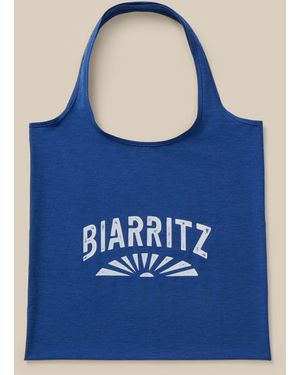 Faherty All Day Printed Tote, Cotton/Polyester/Fabric - Blue
