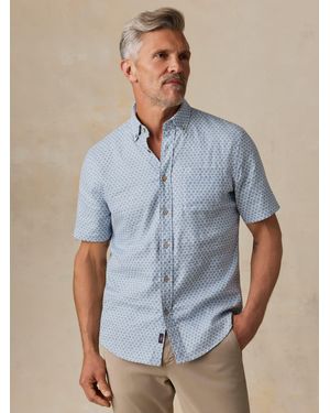 Faherty Short-Sleeve Breeze Shirt - Blue
