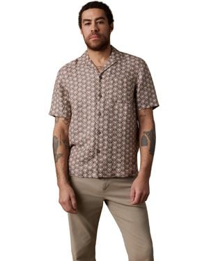 Faherty Short-Sleeve Palma Linen Camp Shirt - Brown