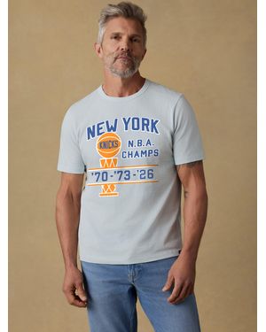 Faherty Ny Knicks Sunwashed Regenerative T-Shirt - Blue