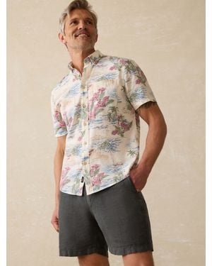 Faherty Short-Sleeve Breeze Shirt (Tall) - Natural