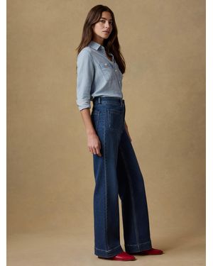 Faherty Stretch Terry Patch Pocket Pants - Blue