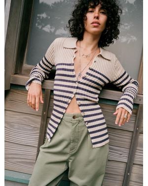 Faherty Sunwashed Cotton Ribbed Cardigan - Multicolor