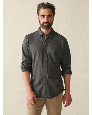 Faherty Coastline Knit Shirt - Grey