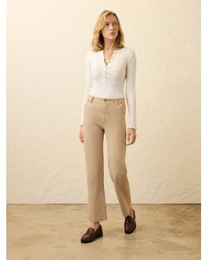 Faherty Sunwashed Canvas Dockside Trousers - Natural