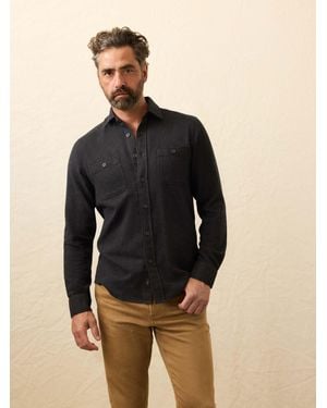 Faherty Heirloom Portuguese Flannel Shirt - Black