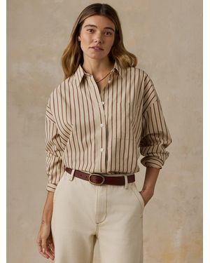 Faherty Coastal Poplin Relaxed Shirt - Natural