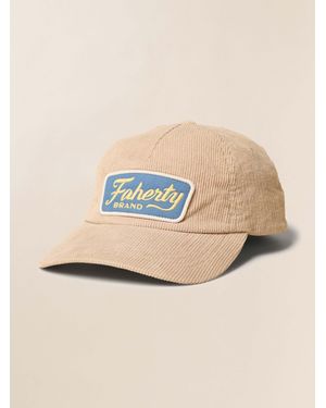 Faherty Vintage Cord Baseball Hat - Natural