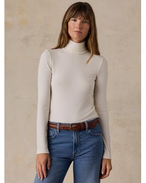 Faherty Featherweight Freestyle Turtleneck T-Shirt - Natural