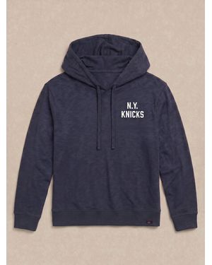 Faherty Ny Knicks Sunwashed Organic Hoodie - Blue